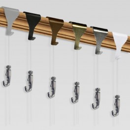 Moulding Hook Clear Cable Set (Self Locking Hook)
