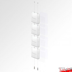 Ceiling to Floor Leaflet Holder Kit (A4 A5 DL Brochure sizes)