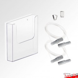 Wall Cable Leaflet Holder Kit (A4 A5 DL Brochure sizes)