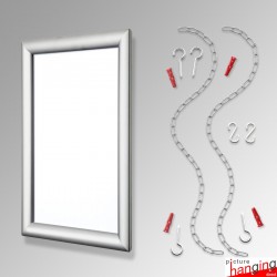 A3 Snap Frame Fixed Chain Kit, Ceiling to Floor & Wall Displays