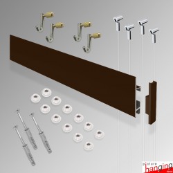 Cliprail Max Kit, Complete Picture Rail & Hooks Set (Gallery System For Walls)