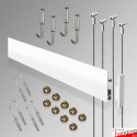 Long Cliprail Max Kit, 3m Picture Rails & Hooks Set (Gallery System For Walls)