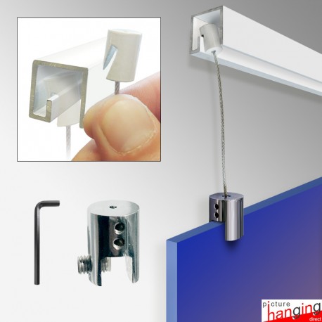Panel Hanging Kit for P Rail Ceiling Picture Rails (Heavy Duty)