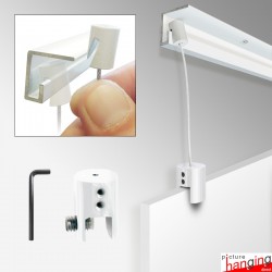 All White Panel Hanging Kits for Jrail Crail Prail White Picture Rails