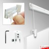 All White Panel Hanging Kits for Jrail Crail Prail White Picture Rails