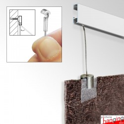Simple Rug Hanging Cable Kit for Cliprail Discreet Picture Rails