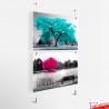 Cable Hanging Metal Print / Steel Plate Art 'Ceiling-to-Floor' Kit