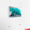 Hanging Steel Plate Art / Metal Print 'Ceiling-to-Wall' Cable Kit