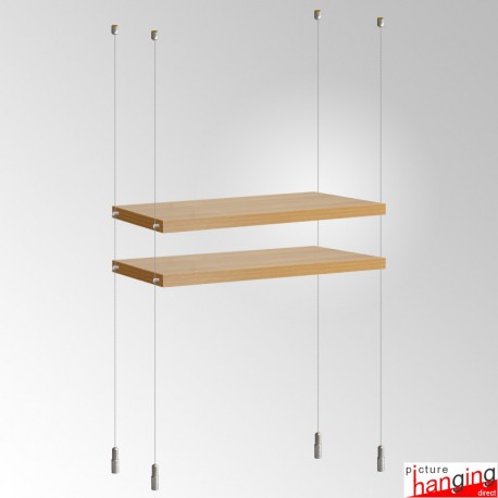 Suspended Wooden Shelves Cable Kit, Ceiling-to-Floor (Fittings Only)