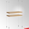 Suspended Wooden Shelves Cable Kit, Ceiling-to-Floor (Fittings Only)