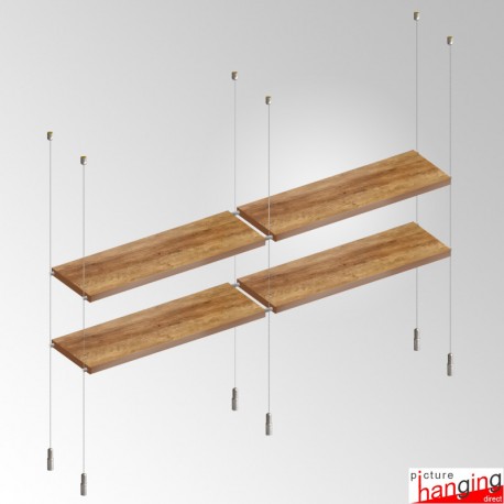 2 Column Suspended Shelves Cable Kit, Ceiling-to-Floor (Fittings Only)