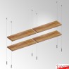 2 Column Suspended Shelves Cable Kit, Ceiling-to-Floor (Fittings Only)
