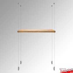 Cable Hanging Shelves Kit, Ceiling-to-Floor Cables For Shelving With Holes (Fittings Only)