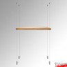 Cable Hanging Shelves Kit, Ceiling-to-Floor Cables For Shelving With Holes (Fittings Only)