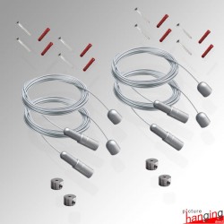 Cable Hanging Shelves Kit, Ceiling-to-Floor Cables For Shelving With Holes (Fittings Only)
