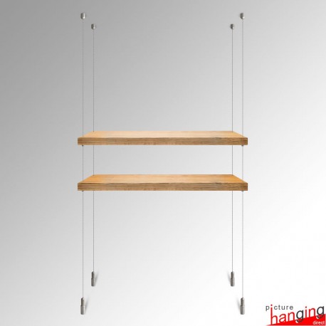 Cable Hanging Shelves Kit, Ceiling-to-Floor Cables For Shelving With Holes (Fittings Only)