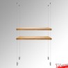 Cable Hanging Shelves Kit, Ceiling-to-Floor Cables For Shelving With Holes (Fittings Only)