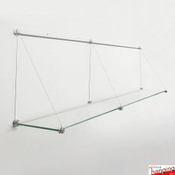 Jrail Long Shelving (150cm Glass Shelf & Cables)