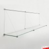 Jrail Long Shelving (150cm Glass Shelf & Cables)