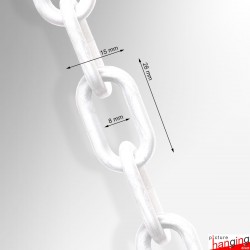 Welded White Steel Chain (Heavy Duty)