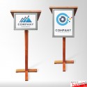 Freestanding Lectern With Frame & Acrylic Placemat