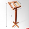 White Lectern With Frame & Clear Placemat (A4 A3 A2 A1 Branding Display)