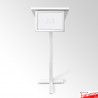 White Lectern With Frame & Clear Placemat (A4 A3 A2 A1 Branding Display)