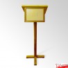 Gold Lectern With Frame & Clear Placemat (A4 A3 A2 A1 Branding Display)
