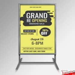 Double-sided Freestanding Pavement Sign Stand (A1 & A0 Poster Display)