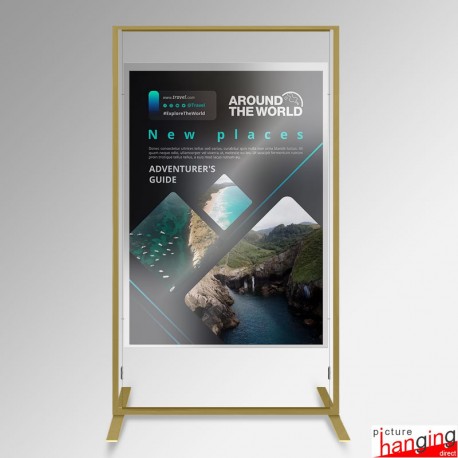 Poster Display Stand A0 (Freestanding 180cm Frame With Portrait or Landscape Poster Pocket)