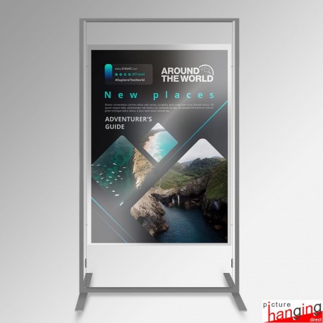Poster Display Stand A0 (Freestanding 180cm Frame With Portrait or Landscape Poster Pocket)