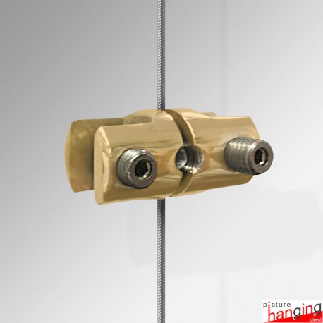 Gold 8MM Panel Support, Double (8MM Side-by-Side Vertical Grips)
