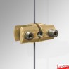 Gold 8MM Panel Support, Double (8MM Side-by-Side Vertical Grips)