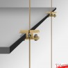 Gold Cable Shelf Support, Double (6MM, 8MM, 10MM Horizontal Grip)