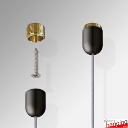 Ceiling Mounted Black Cable Fitting