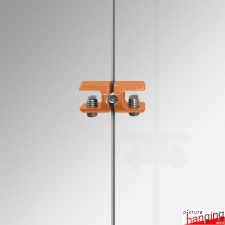Orange Cable Shelf Support, Double (6MM, 8MM, 10MM Horizontal Grip)