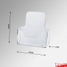 Counter Top Brochure Holder, A4 A5 DL Leaflet Dispenser (Clear Acrylic)