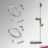 Cable Display Canvas Hanging Kit - Ceiling-to-Wall Cables & Fittings for Artwork & Signs