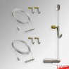 Cable Display Canvas Hanging Kit - Ceiling-to-Wall Cables & Fittings for Artwork & Signs
