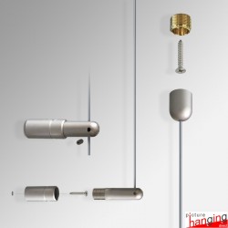 Cable Display Canvas Hanging Kit - Ceiling-to-Wall Cables & Fittings for Artwork & Signs