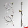 Cable Display Canvas Hanging Kit - Ceiling-to-Floor Cables & Fittings for Artwork & Signs