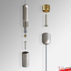 Cable Display Canvas Hanging Kit - Ceiling-to-Floor Cables & Fittings for Artwork & Signs