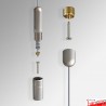 Cable Display Canvas Hanging Kit - Ceiling-to-Floor Cables & Fittings for Artwork & Signs