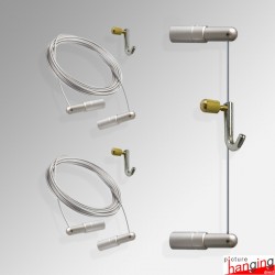 Cable Display Canvas Hanging Kit - Wall-Mounted Cables & Fittings for Artwork & Signs