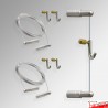 Cable Display Canvas Hanging Kit - Wall-Mounted Cables & Fittings for Artwork & Signs