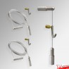 Cable Display Canvas Hanging Kit - Wall-to-Floor Cables & Fittings for Artwork & Signs