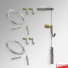 Cable Display Canvas Hanging Kit - Wall-to-Floor Cables & Fittings for Artwork & Signs