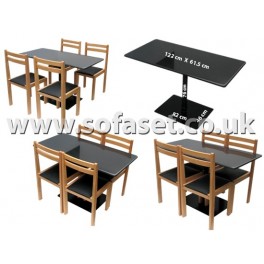 Bistro Pedastal -Granite table and chairs