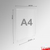 Self-adhesive Poster Pockets - Display Adverts, Menus, & Price Lists On All Surfaces (Wood, Metal, Glass)