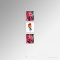 A5 Ready-Made Cable Display Kits (Ceiling-to-Floor) - Acrylic Pockets & All Fittings Set, Complete System